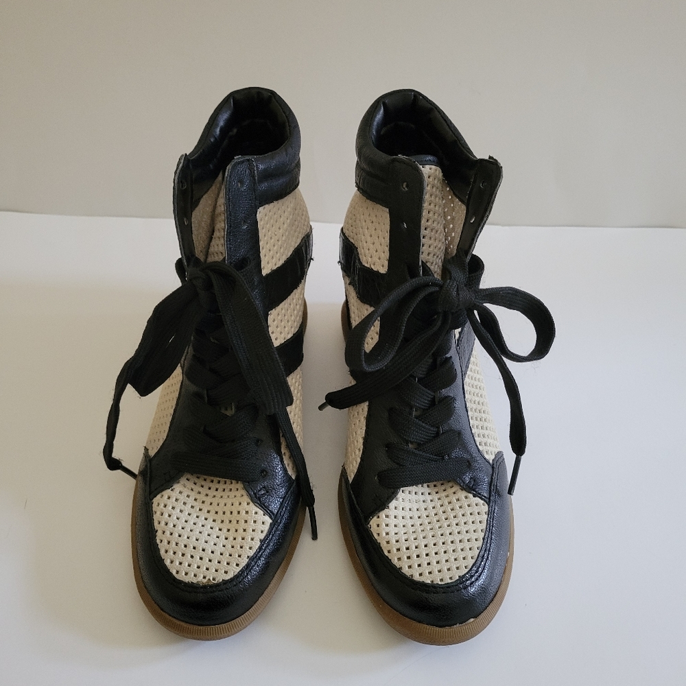 Women's leather platform shoes - Picture 3 of 11